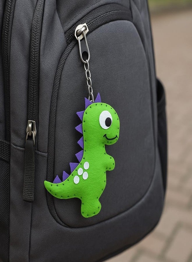 iCraft DIY Felt Keychain Kit for Kids - Easy Sew Plush Craft for Fine Motor Skills & Parent-Child Fun - Ages 6-12 (Dinosaur) - Image 2